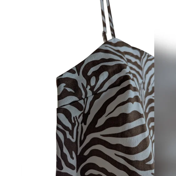 🤎 Love + Harmony Zebra Print Crop Tank - Size Large - Picture 4 of 7